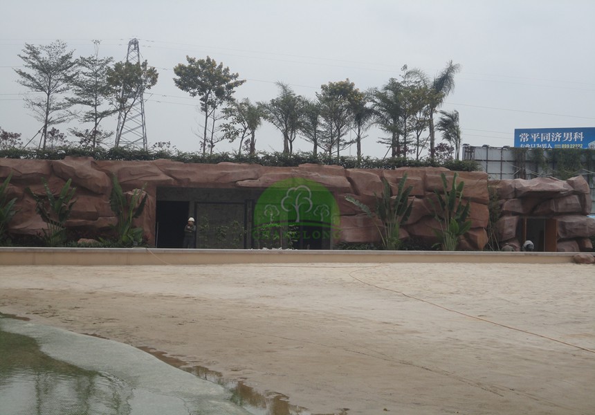 石墙装饰的在园林绿化中常见手法